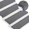 Stufenmatten 30 Stk. 65 x 21 x 4 cm Hellgrau und Blau Rechteckiger Rand