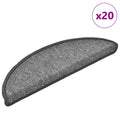 Stufenmatten 20 Stk. 56x17x3 cm Dunkelgrau Halbrund