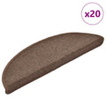 Stufenmatten 20 Stk. 56x17x3 cm Kaffeebraun Halbrund
