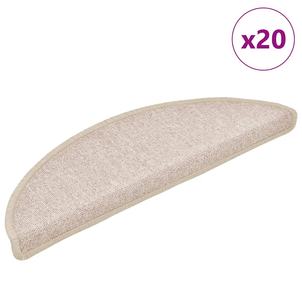 Stufenmatten 20 Stk. 56x17x3 cm Taupe Halbrund