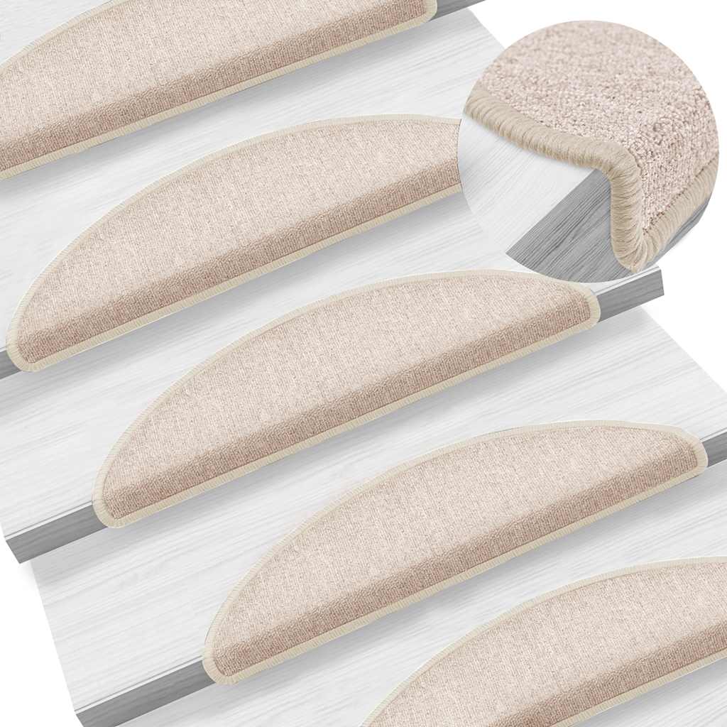 Stufenmatten 20 Stk. 56x17x3 cm Taupe Halbrund