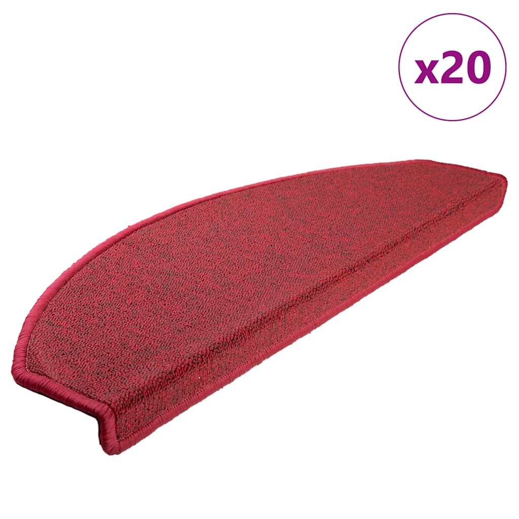 Stufenmatten 20 Stk. 65x24x4 cm Rot Halbrund Groß