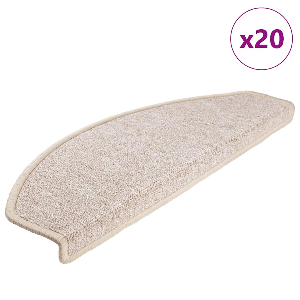 Stufenmatten 20 Stk. 65x24x4 cm Taupe Halbrund Groß