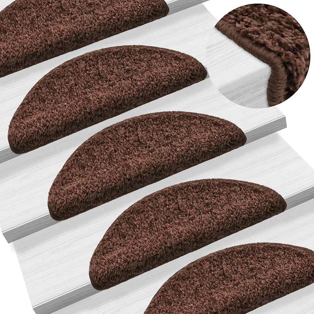 Stufenmatten 30 Stk. 56x17x3 cm Braun Halbrund