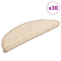 Stufenmatten 30 Stk. 56x17x3 cm Creme Halbrund