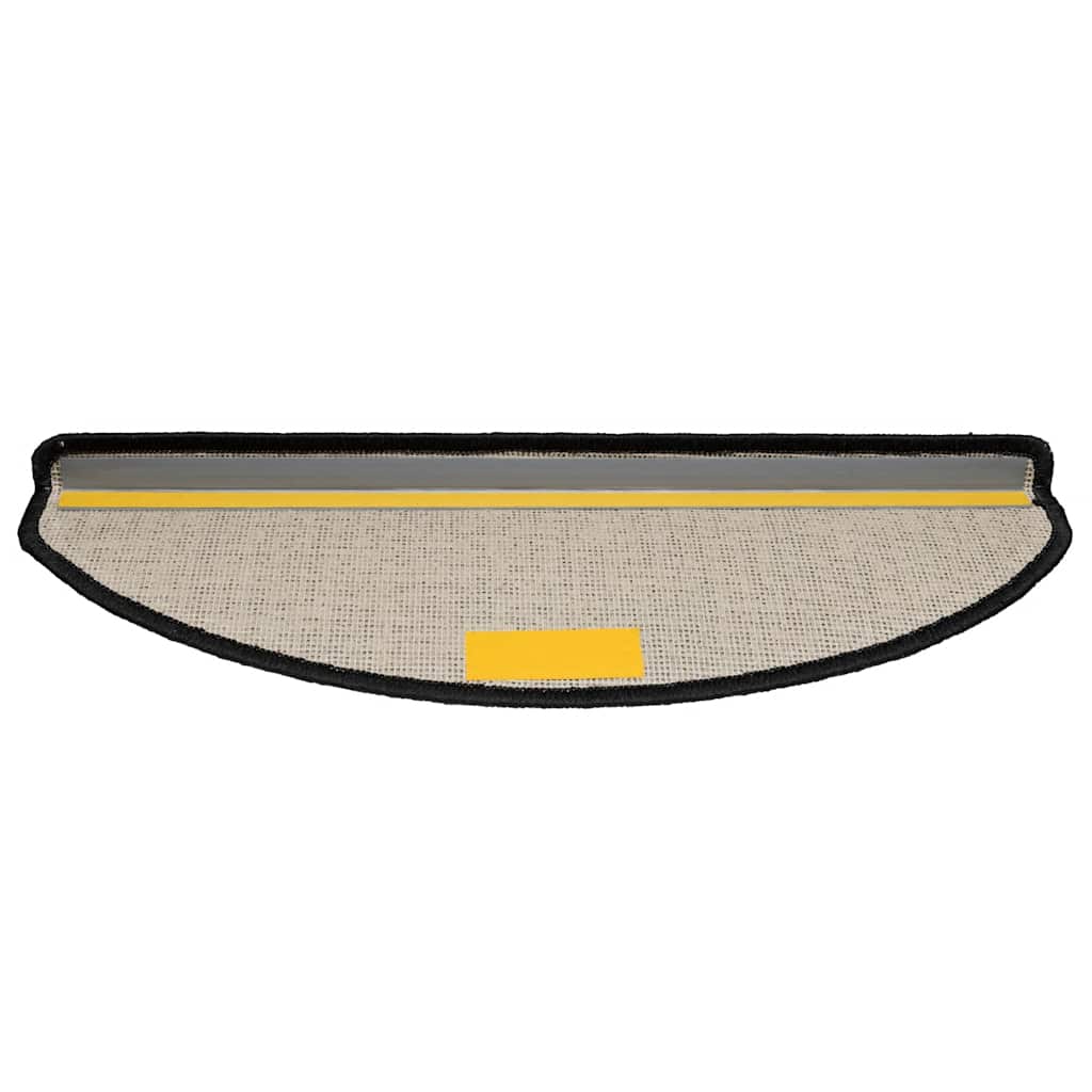 Stufenmatten 30 Stk. 65x21x4 cm Schwarz Halbrund Groß