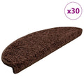 Stufenmatten 30 Stk. 65x21x4 cm Braun Halbrund Groß