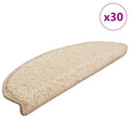 Stufenmatten 30 Stk. 65x21x4 cm Creme Halbrund Groß