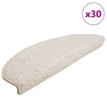 Stufenmatten 30 Stk. 65x21x4 cm Weiß Halbrund Groß