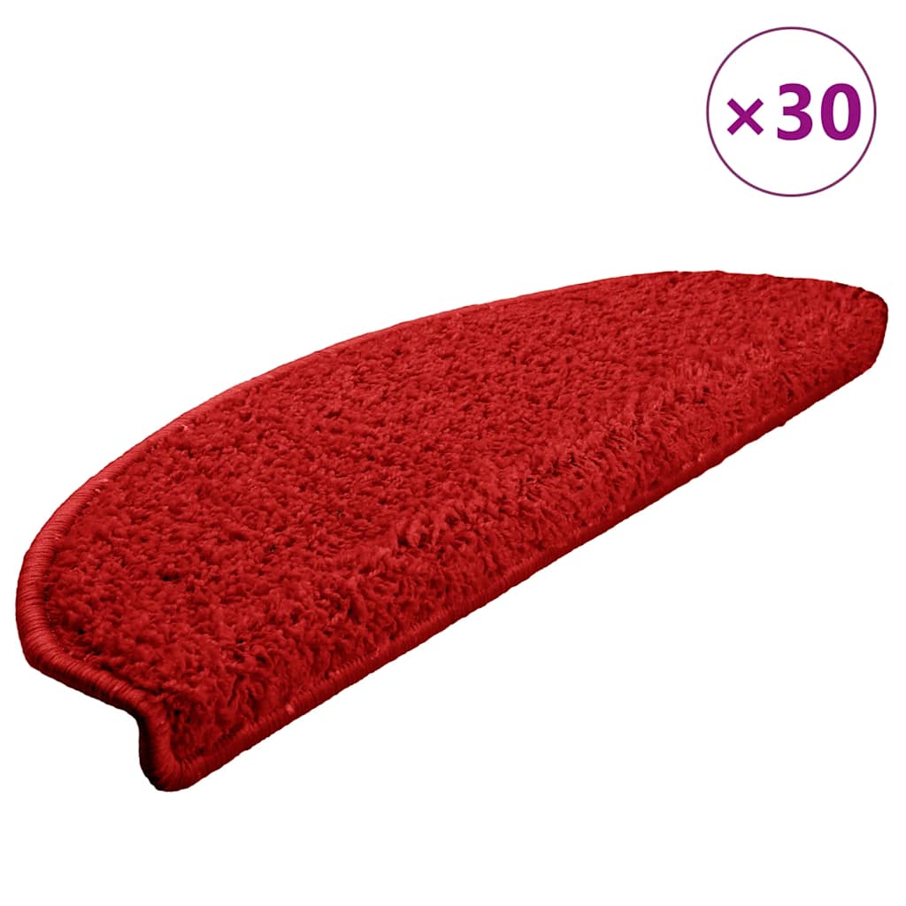 Stufenmatten 30 Stk. 65x21x4 cm Rot Halbrund Groß