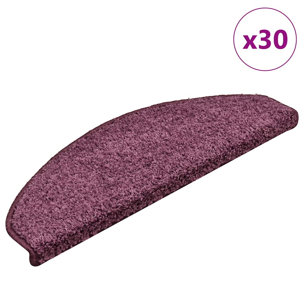 Stufenmatten 30 Stk. 65x21x4 cm Dunkelviolett Halbrund Groß