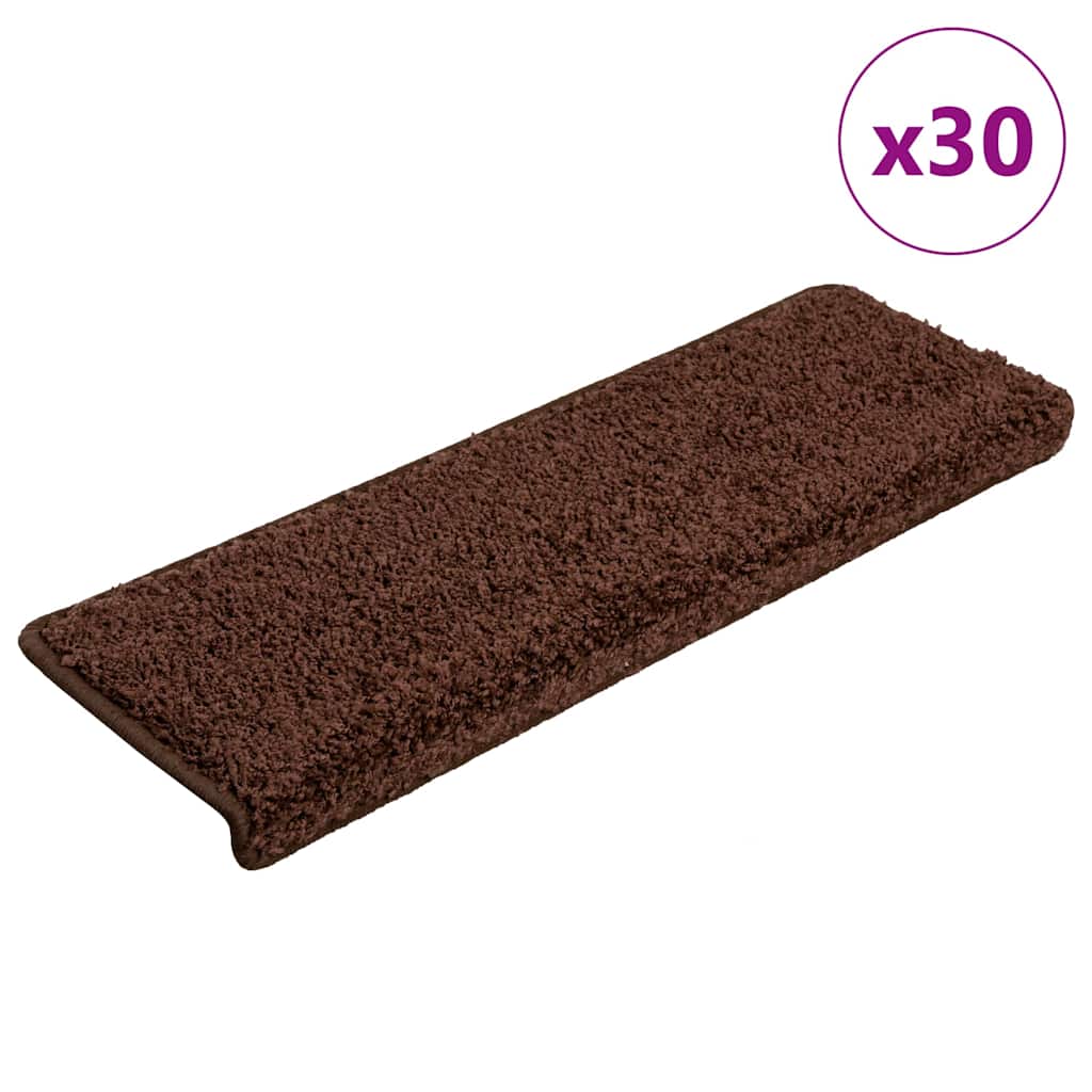 Stufenmatten 30 Stk. 65x21x4 cm Braun Rechteckiger Rand