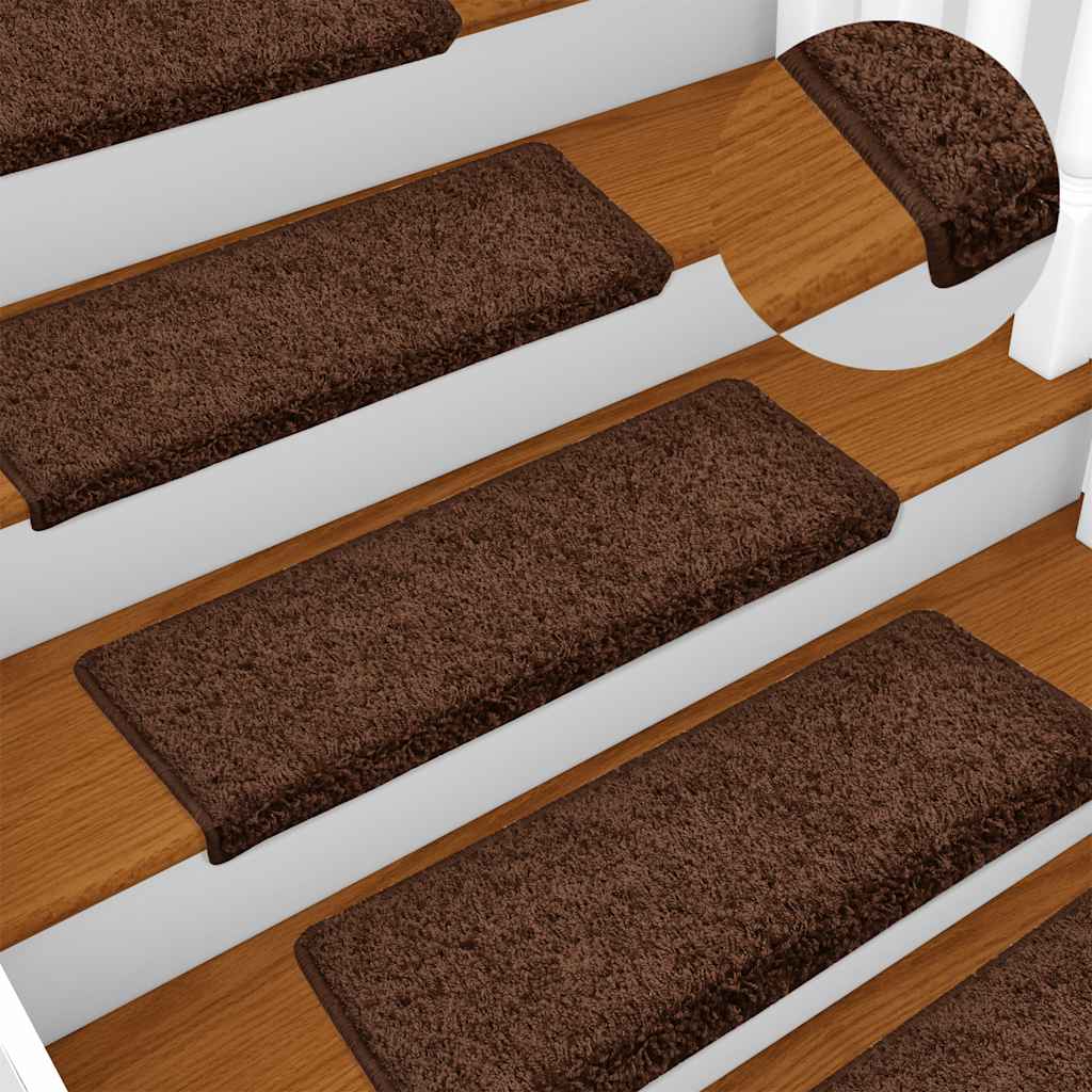 Stufenmatten 30 Stk. 65x21x4 cm Braun Rechteckiger Rand