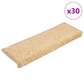 Stufenmatten 30 Stk. 65x21x4 cm Creme Rechteckiger Rand