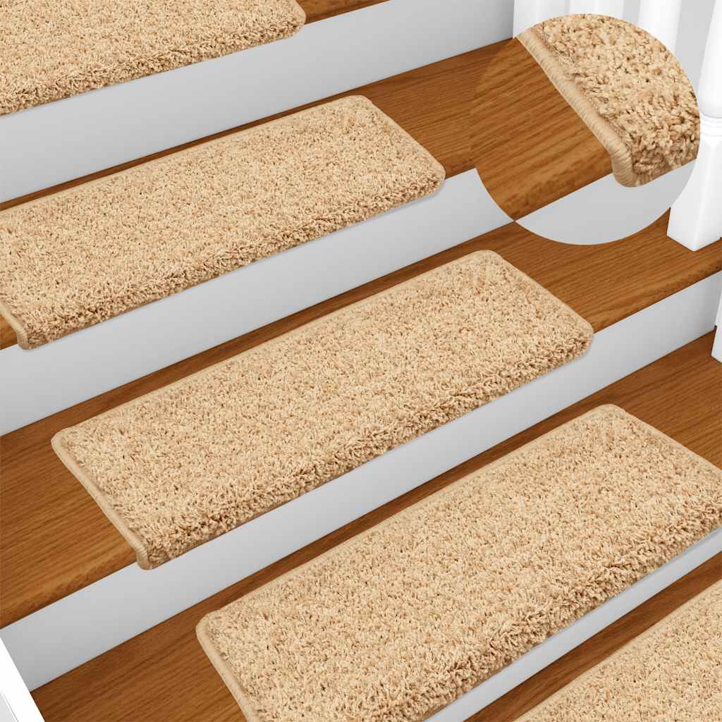 Stufenmatten 30 Stk. 65x21x4 cm Creme Rechteckiger Rand