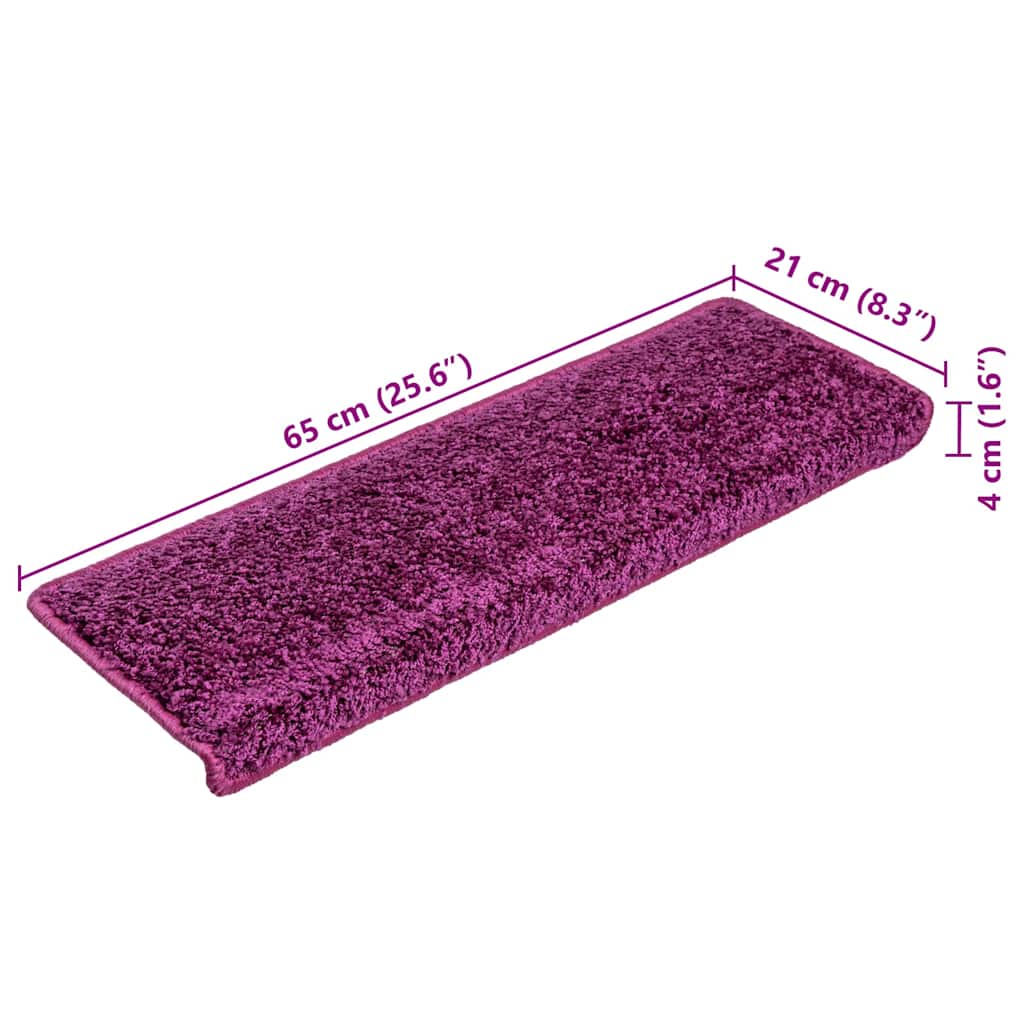 Stufenmatten 30 Stk. 65x21x4 cm Violett Rechteckiger Rand