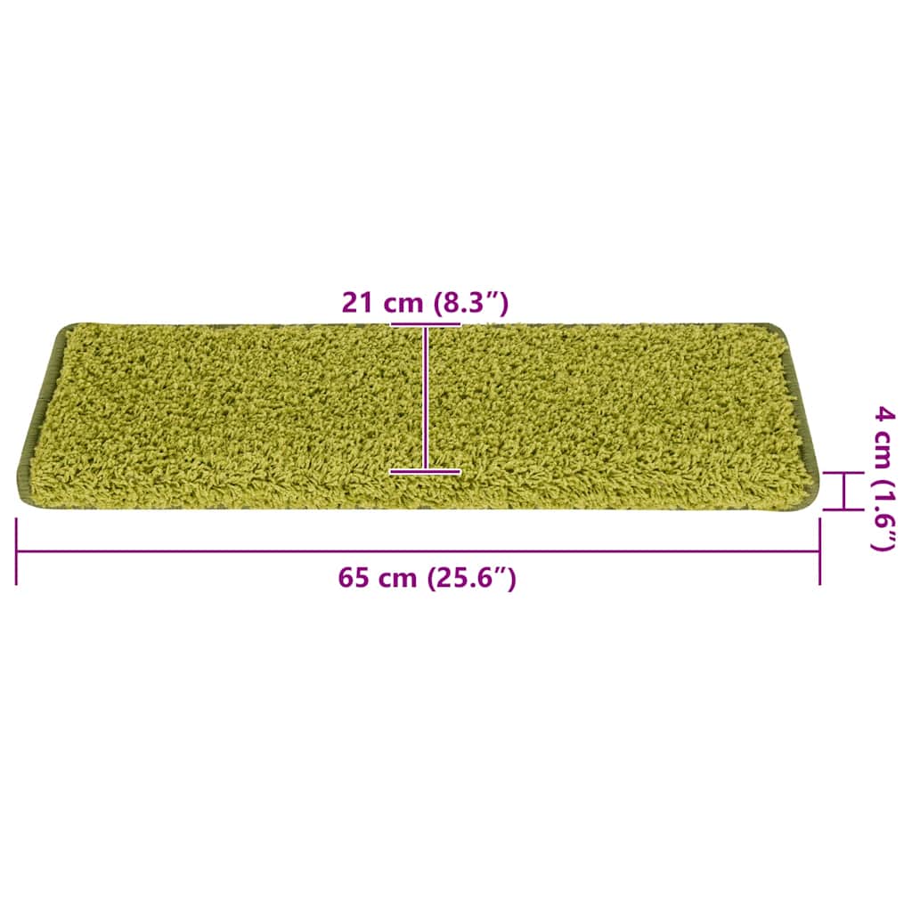 Stufenmatten 30 Stk. 65x21x4 cm Grün Rechteckiger Rand