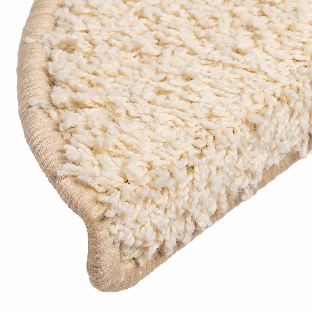 Stufenmatten 20 Stk. 56x17x3 cm Creme Halbrund