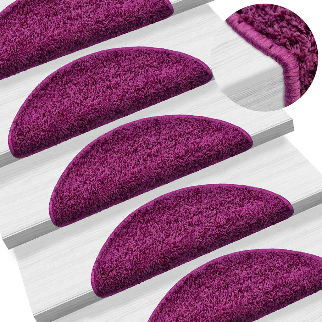 Stufenmatten 20 Stk. 56x17x3 cm Violett Halbrund
