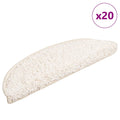 Stufenmatten 20 Stk. 56x17x3 cm Weiß Halbrund