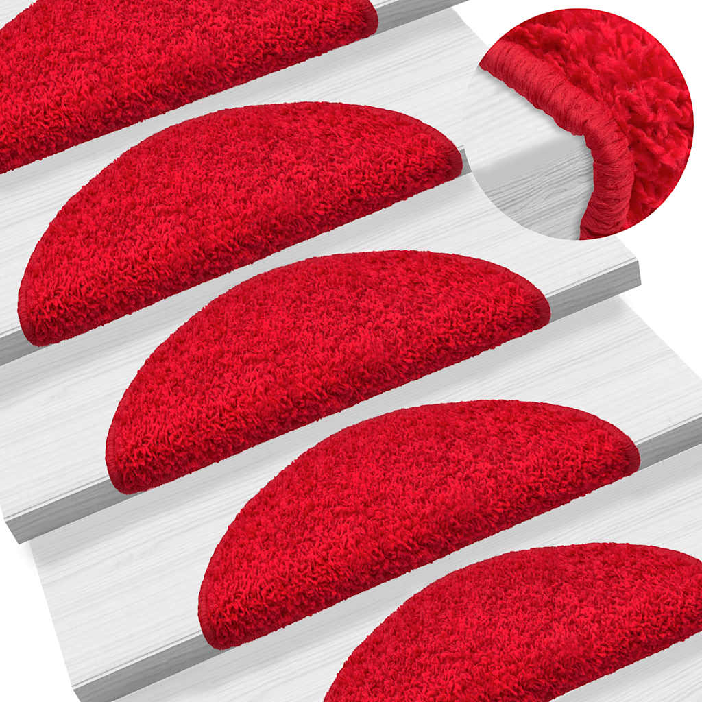 Stufenmatten 20 Stk. 56x17x3 cm Rot Halbrund