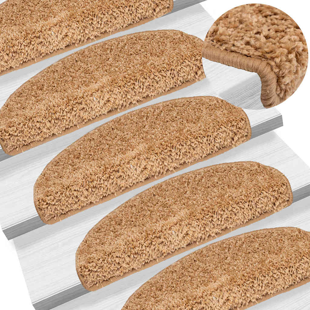 Stufenmatten 20 Stk. 65x21x4 cm Beige Halbrund Groß