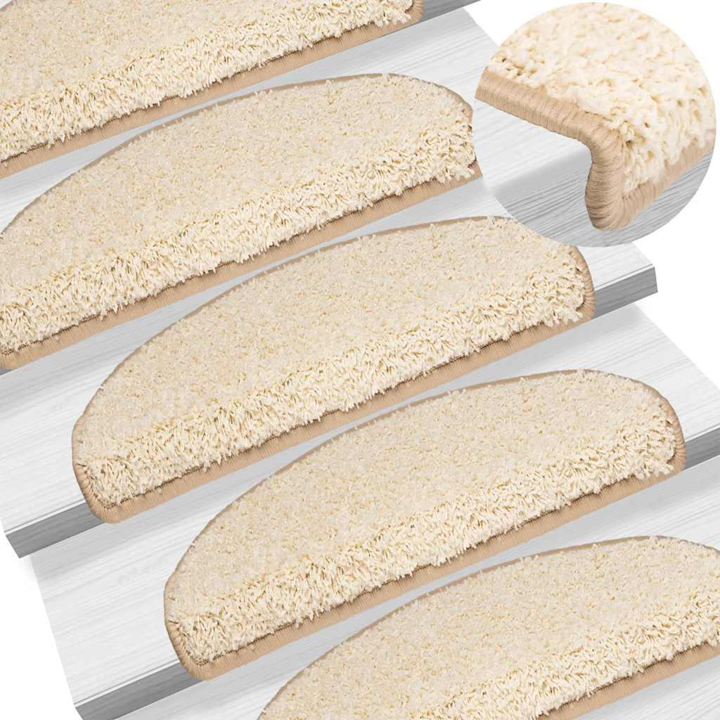 Stufenmatten 20 Stk. 65x21x4 cm Creme Halbrund Groß