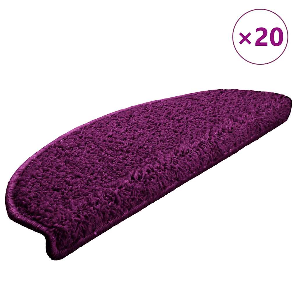 Stufenmatten 20 Stk. 65x21x4 cm Violett Halbrund Groß