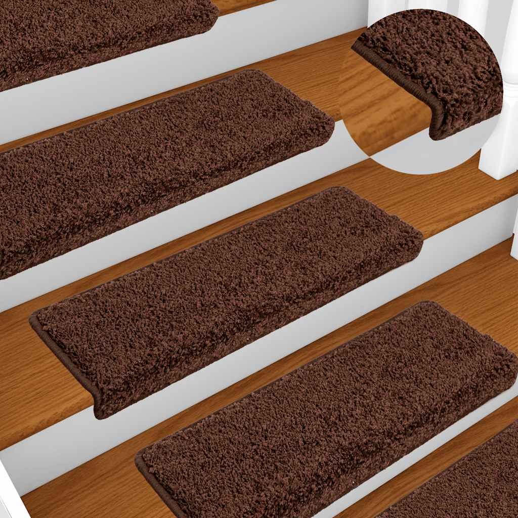 Stufenmatten 20 Stk. 65x21x4 cm Braun Rechteckiger Rand