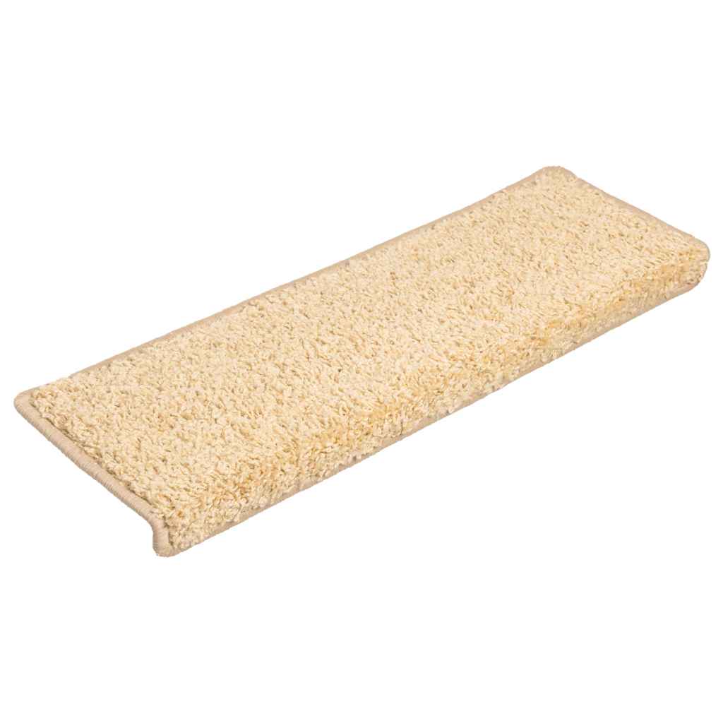 Stufenmatten 20 Stk. 65x21x4 cm Creme Rechteckiger Rand