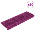 Stufenmatten 20 Stk. 65x21x4 cm Violett Rechteckiger Rand