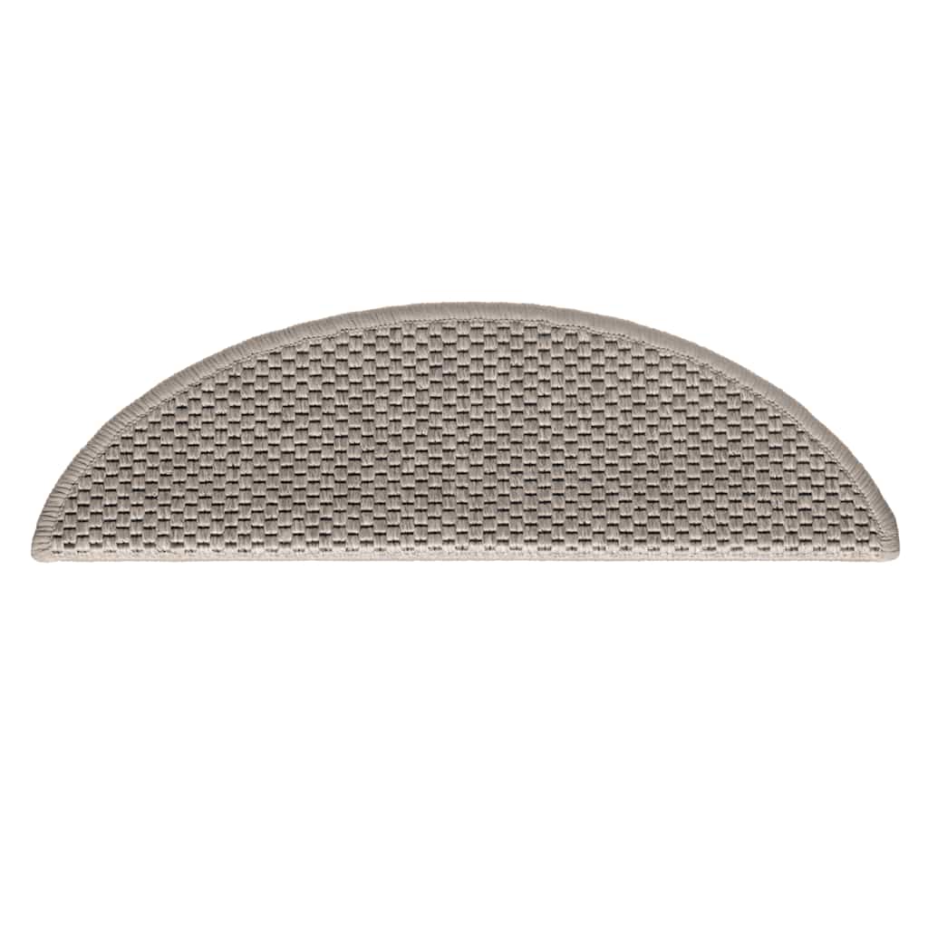 Stufenmatten Selbstklebend Sisal-Optik 30Stk. 56x17x3cm Silbern