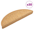 Stufenmatten Selbstklebend Sisal-Optik 30 Stk. 56x17x3 cm Sisal