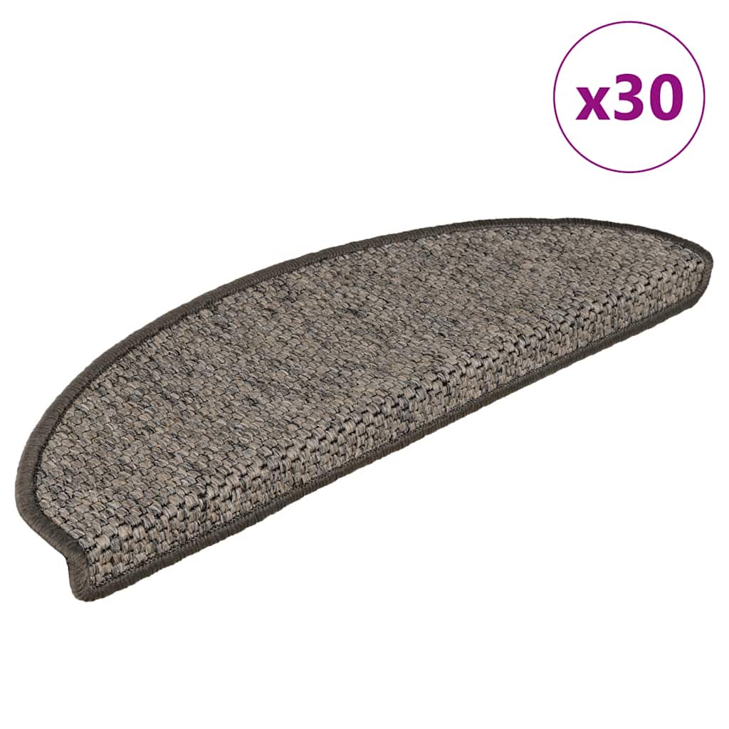 Stufenmatten Selbstklebend Sisal-Optik 30 Stk. 65x21x4cm Grau-Beige