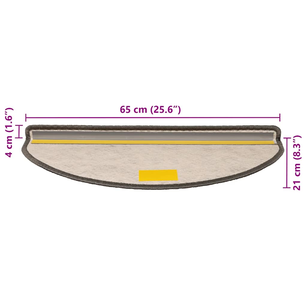Stufenmatten Selbstklebend Sisal-Optik 30 Stk. 65x21x4cm Grau-Beige