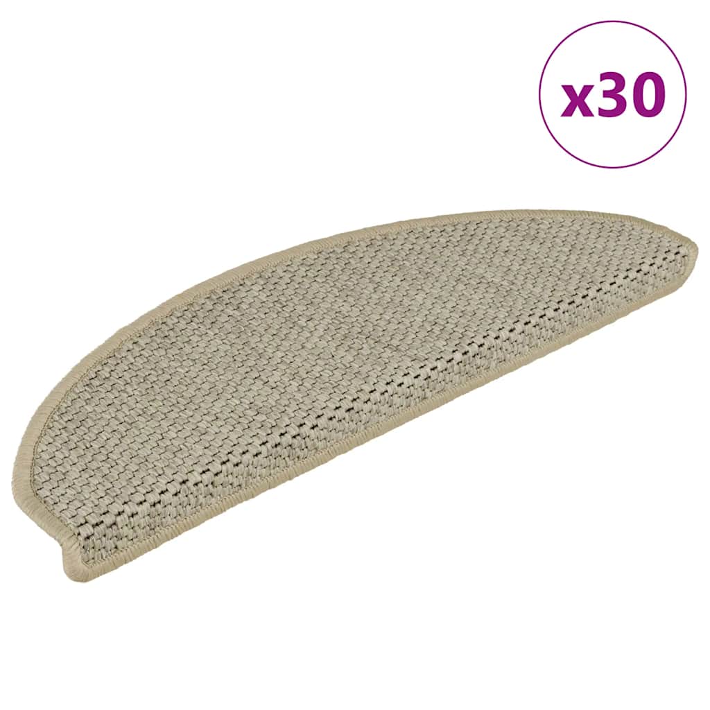 Stufenmatten Selbstklebend Sisal-Optik 30Stk 65x21x4cm Hellgrün