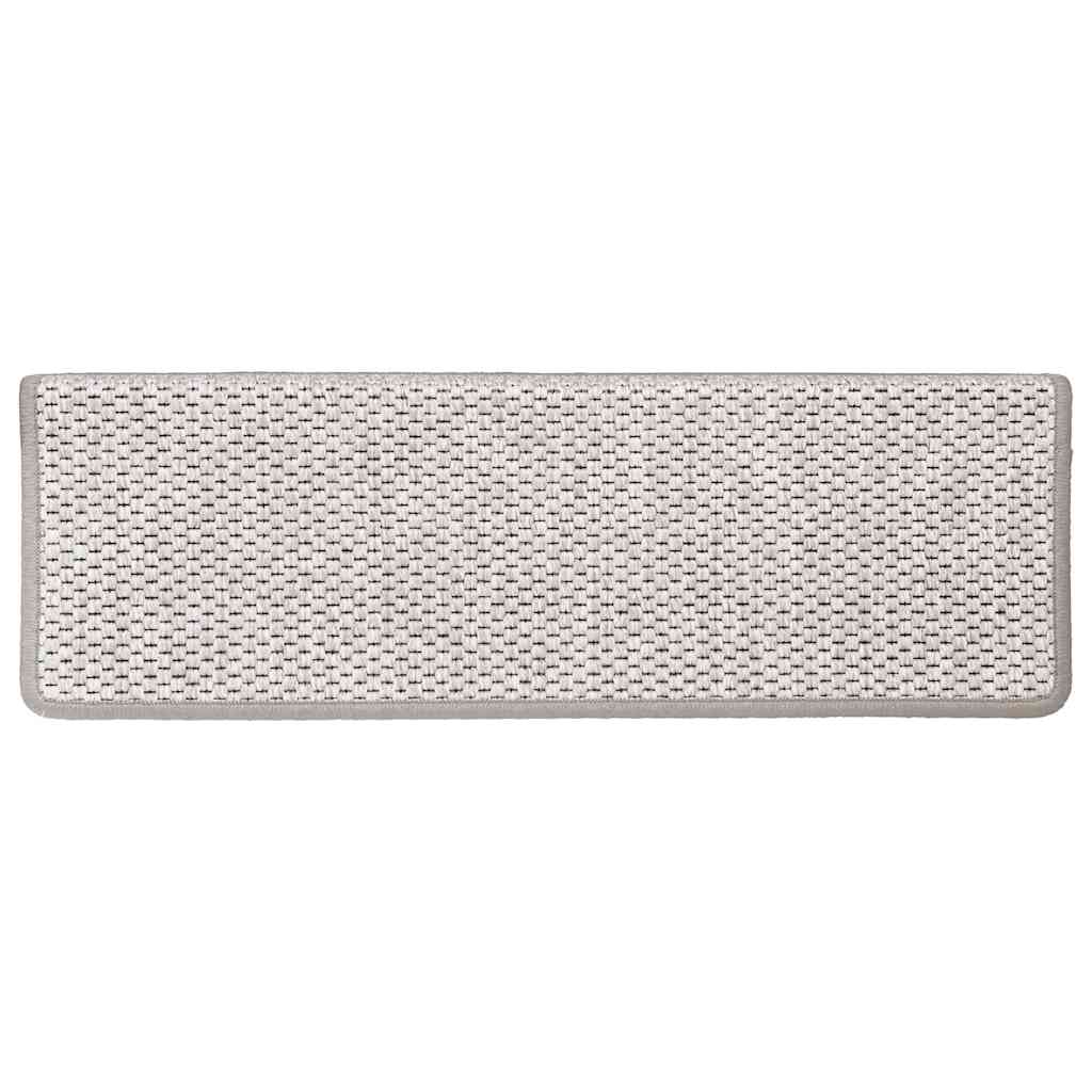 Stufenmatten Selbstklebend Sisal-Optik 30Stk. 65x21x4cm Platina