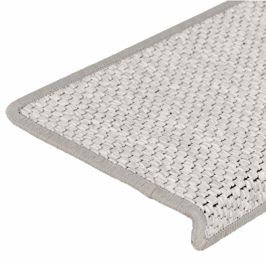 Stufenmatten Selbstklebend Sisal-Optik 30Stk. 65x21x4cm Platina