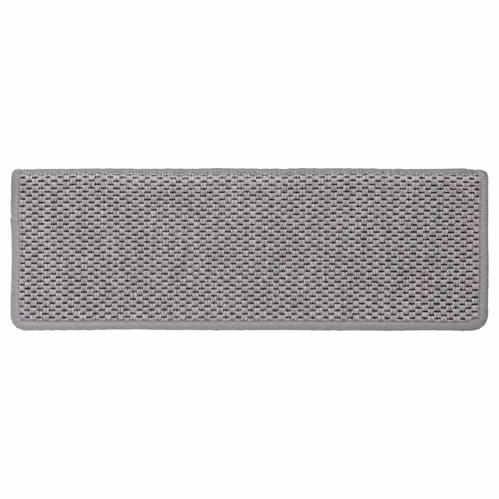 Stufenmatten Selbstklebend Sisal-Optik 30Stk. 65x21x4cm Silbern