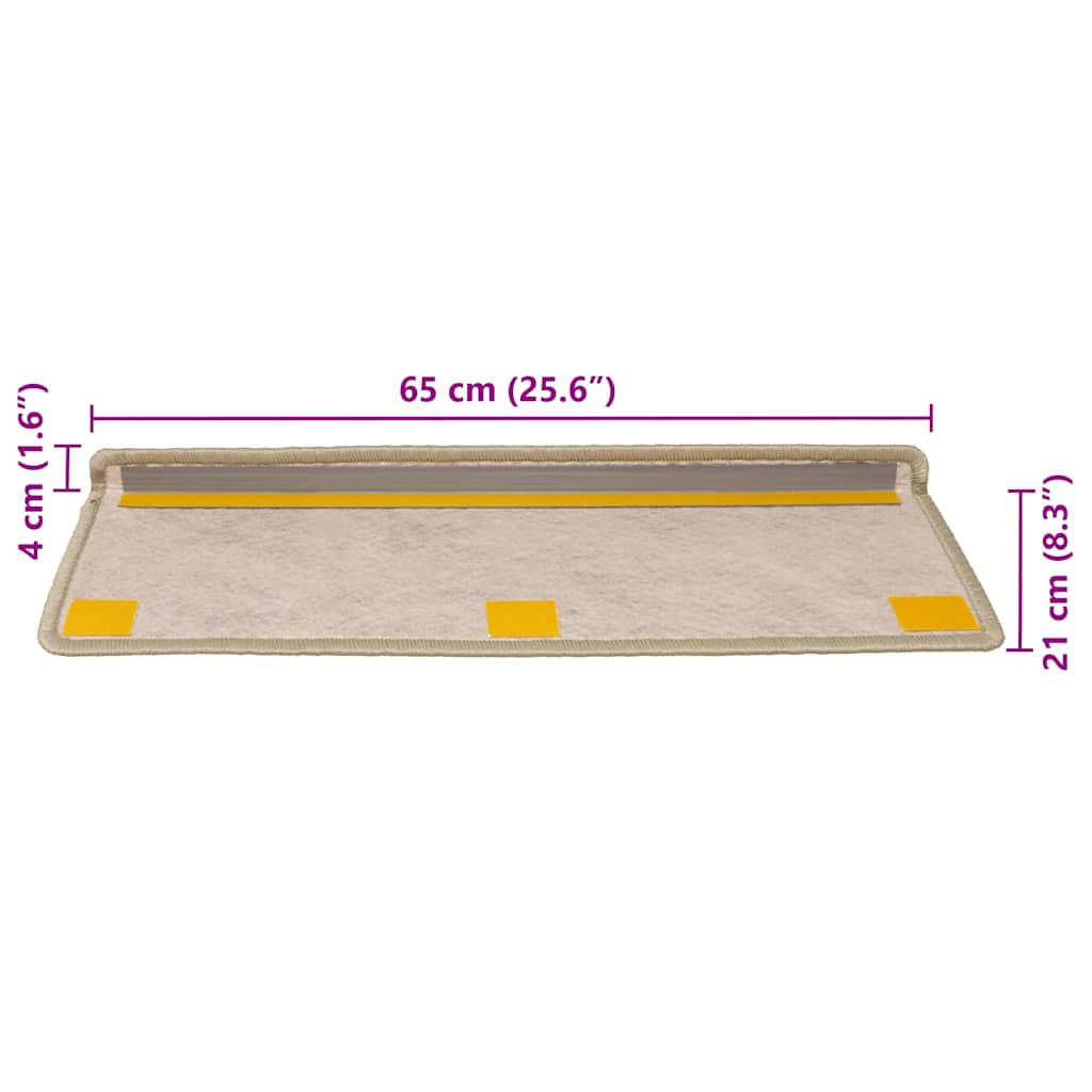 Stufenmatten Selbstklebend Sisal-Optik 30 Stk. 65x21x4cm Hellgrün