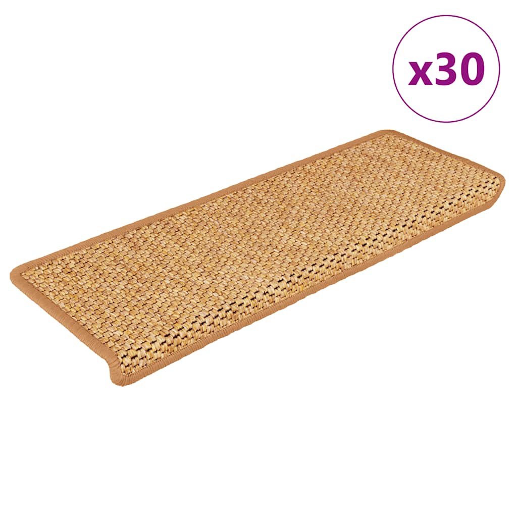 Stufenmatten Selbstklebend Sisal-Optik 30 Stk. 65x21x4cm Sisal