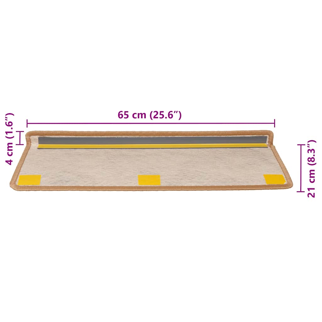 Stufenmatten Selbstklebend Sisal-Optik 30 Stk. 65x21x4cm Sisal