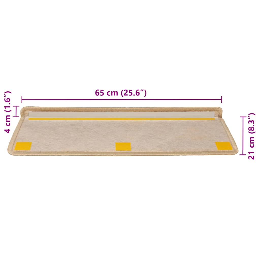 Stufenmatten Selbstklebend Sisal-Optik 30 Stk. 65x21x4cm