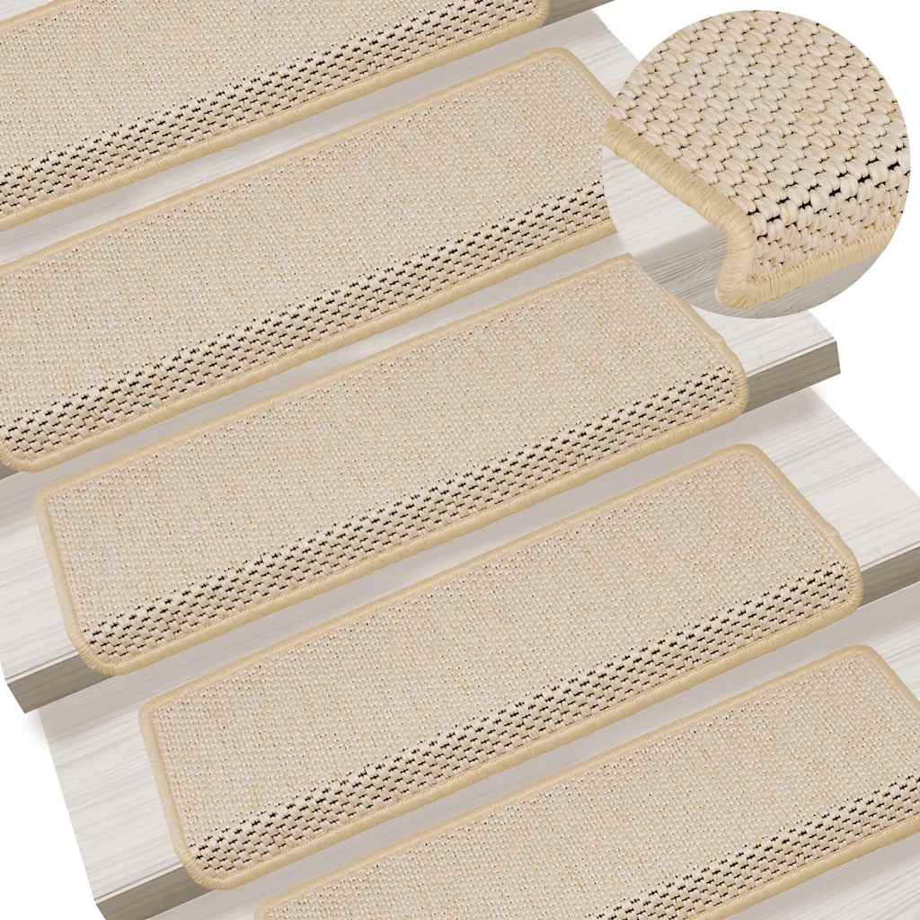 Stufenmatten Selbstklebend Sisal-Optik 30 Stk. 65x21x4cm Berber