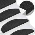 Stufenmatten Selbstklebend 30 Stk. Schwarz 65x22,5x3,5 cm