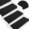 Stufenmatten Selbstklebend 30 Stk. Schwarz 65x24,5x3,5 cm