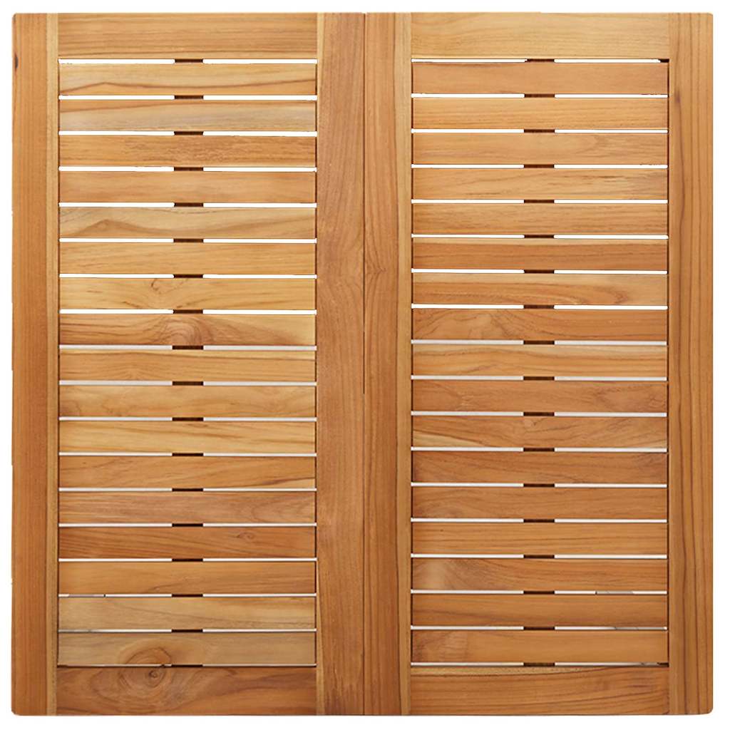 Outdoortisch-Set 5 pcs Braun Massivholz Teak