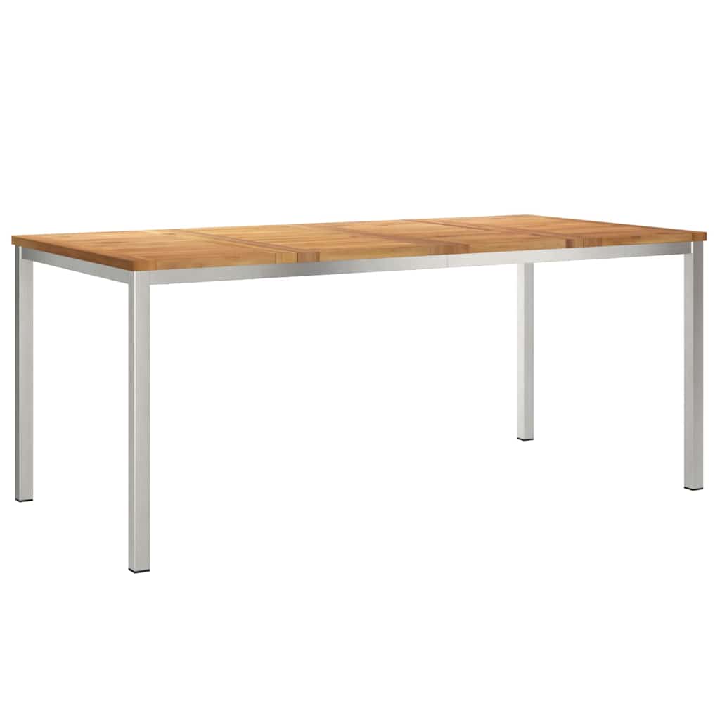 Outdoortisch-Set 7 pcs Braun Massivholz Teak