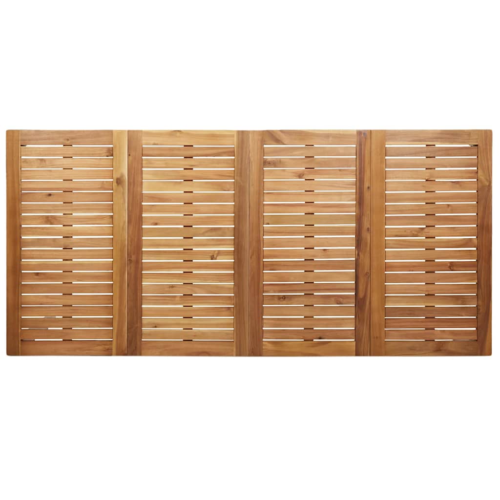Outdoortisch-Set 7 pcs Braun Massivholz Teak