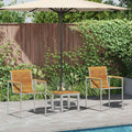 Sonnenliege 3 pcs Braun Massives Akazienholz und Edelstahl